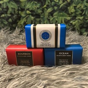 NWTS B&BW Men’s Collection HERO, BOURBON, & OCEAN Body Cleansing Bar Bundle Of 3